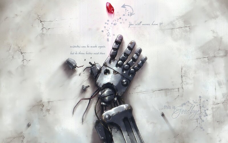 Robot Hand on Cracked Surface