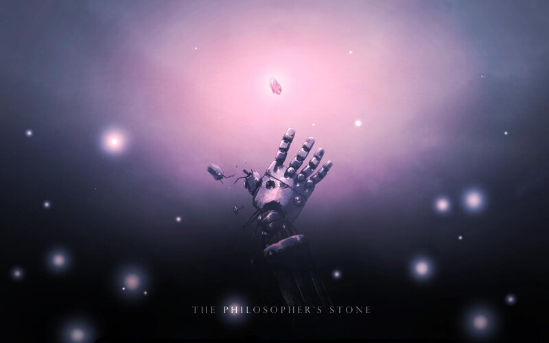 Robot Hand Reaching Up — Purple, Dramatic, Mysterious