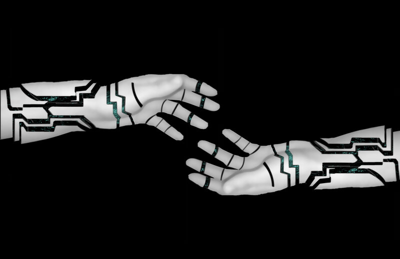Robot Hands Reaching
