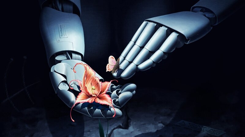Robot Hands with Flower