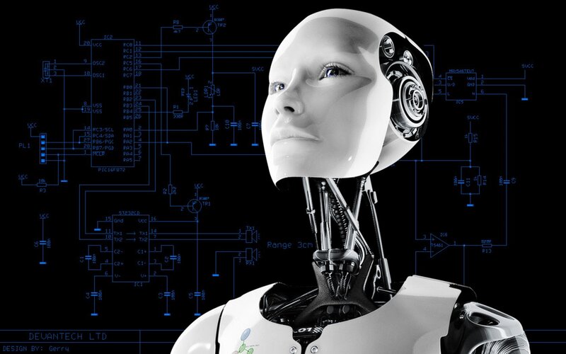 Robot Head and Torso — Black