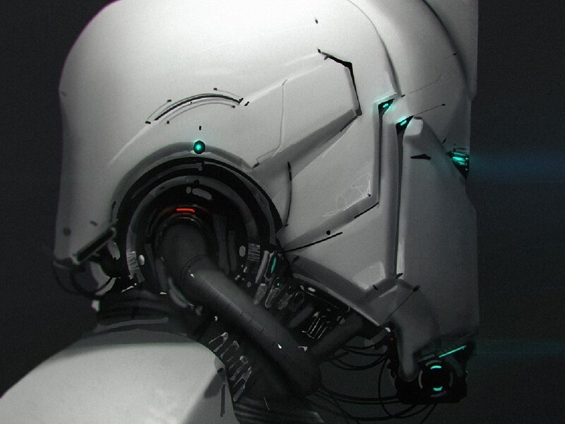 robot head close-up