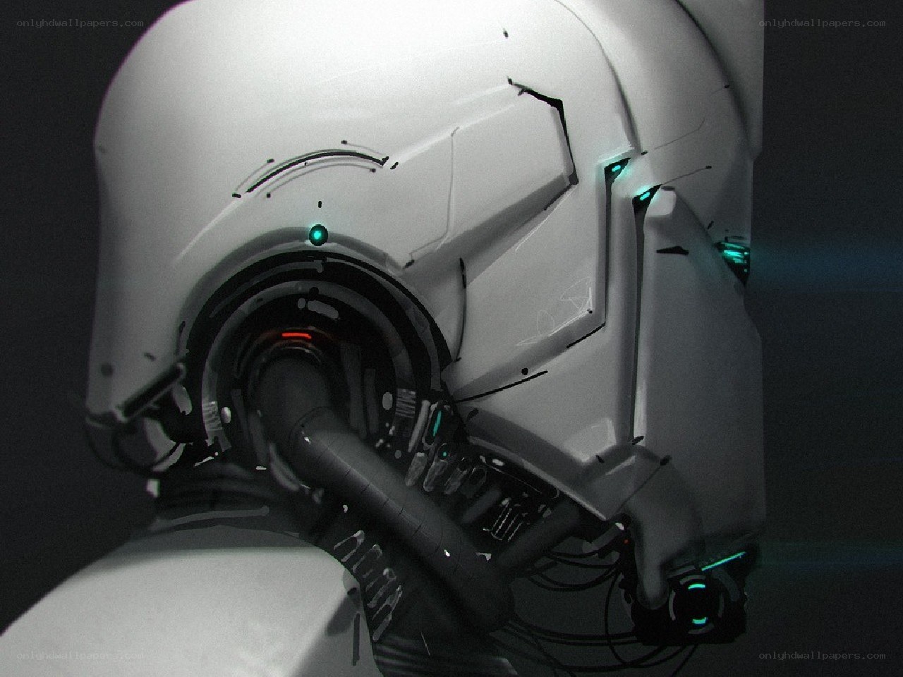 robot head close-up