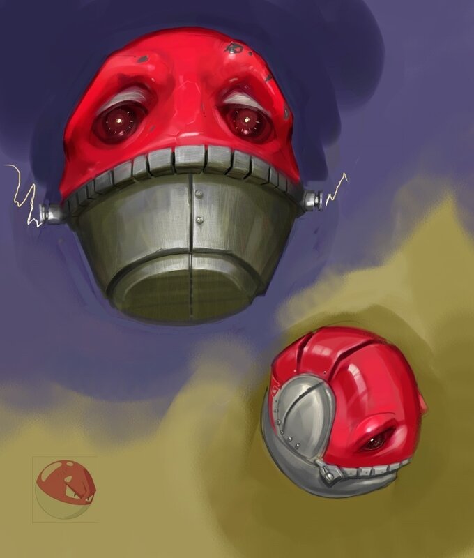 robot head concept art