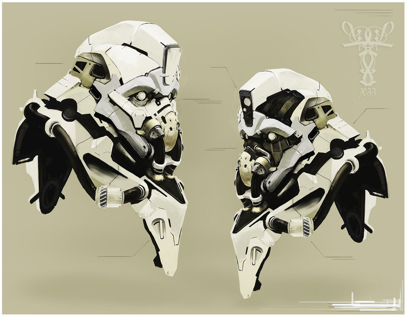 robot head concept art