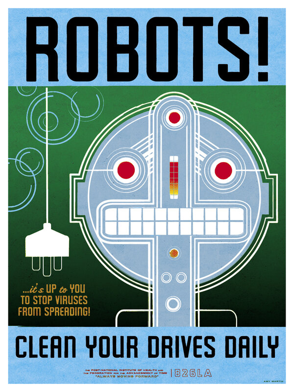 Robot Head Illustration