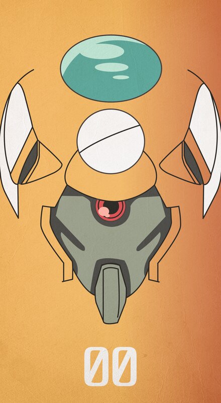 Robot Head — Orange, Calm
