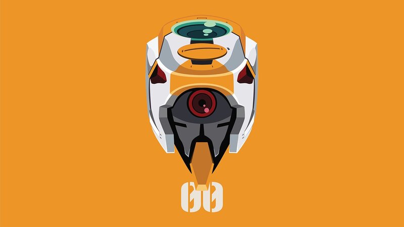 Robot Head — Orange