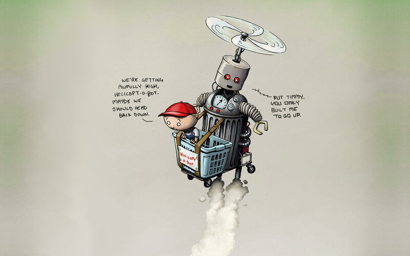 robot helicopter adventure
