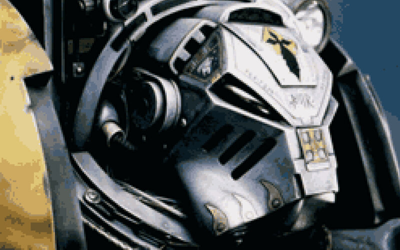 robot helmet close-up