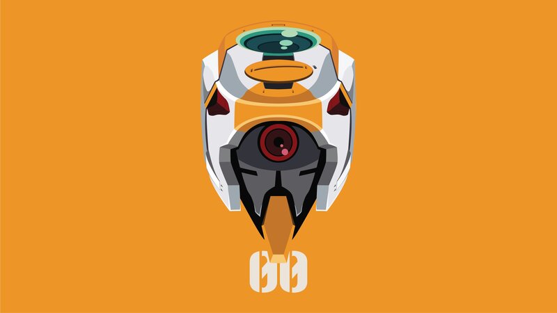 Robot Helmet — Orange
