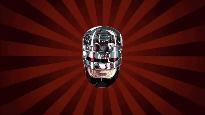 Robot Helmet — Red