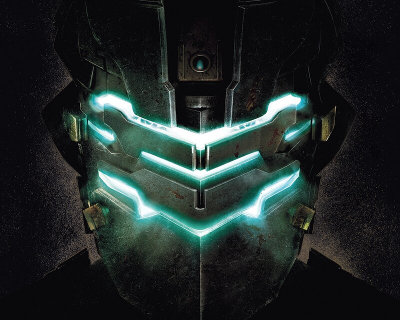 Robot Helmet with Glowing Lights — Black, Dramatic, Night