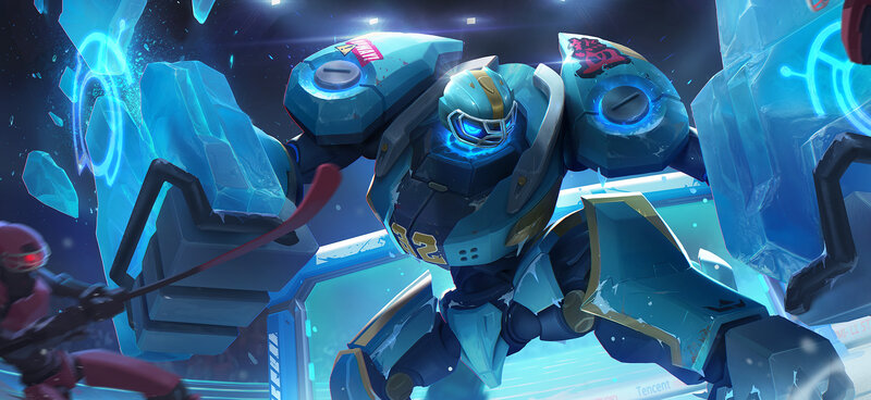 Robot Hockey Player — Blue