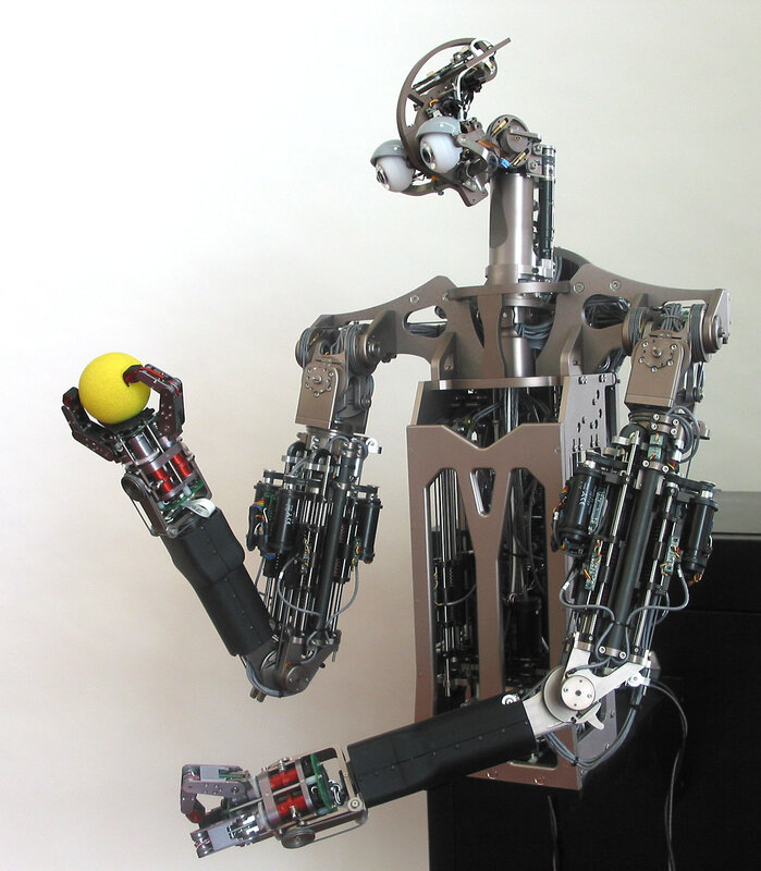 robot holding a ball