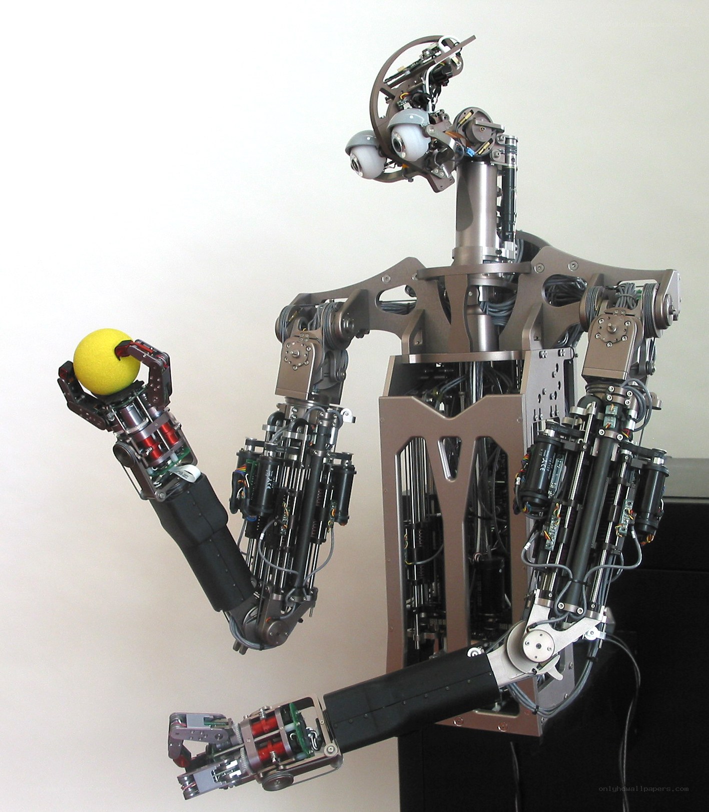 robot holding a ball