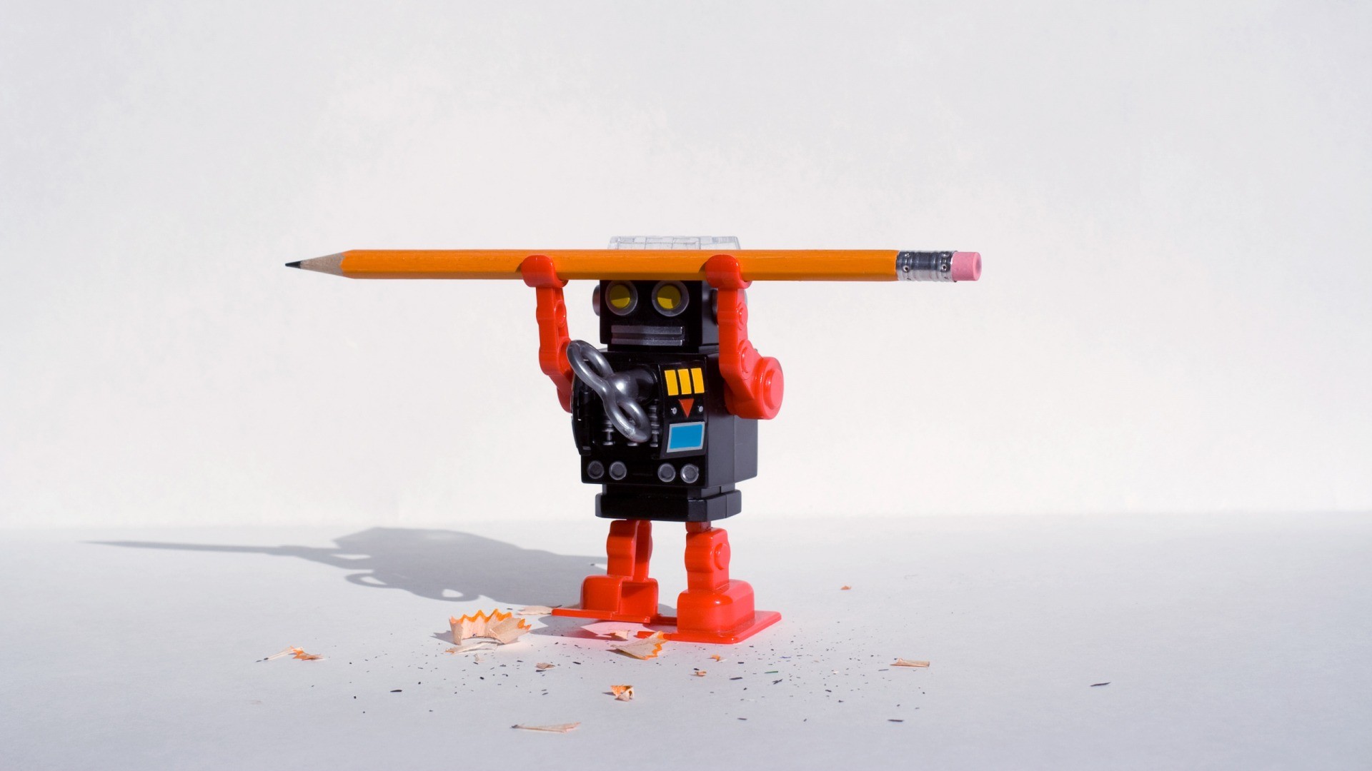 Robot holding a pencil