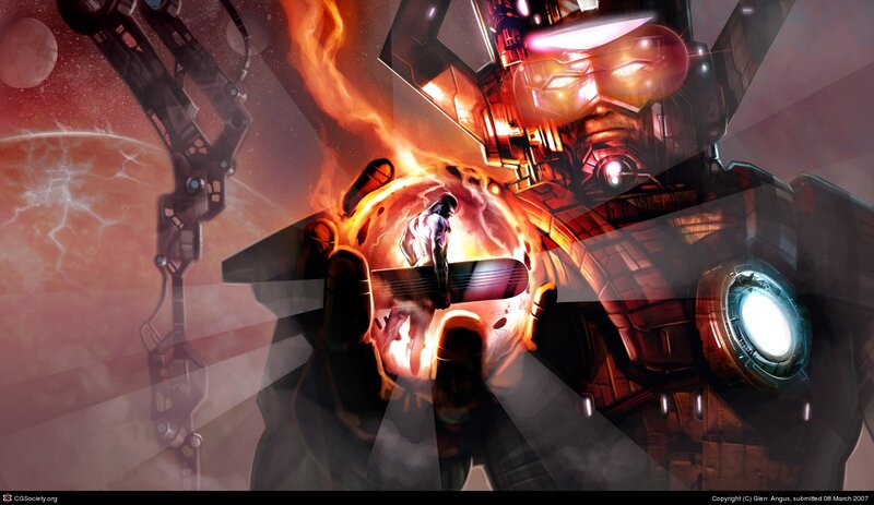robot holding a person in fire