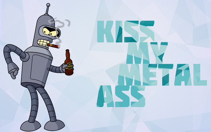 Robot Holding Beer — Blue