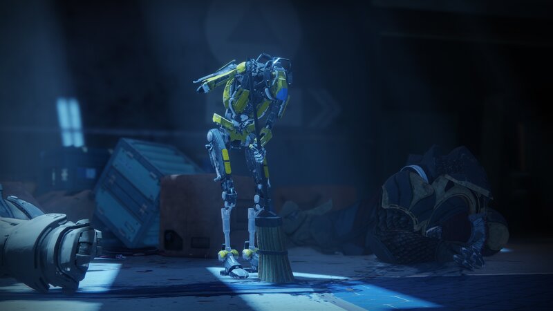 Robot Holding Broom