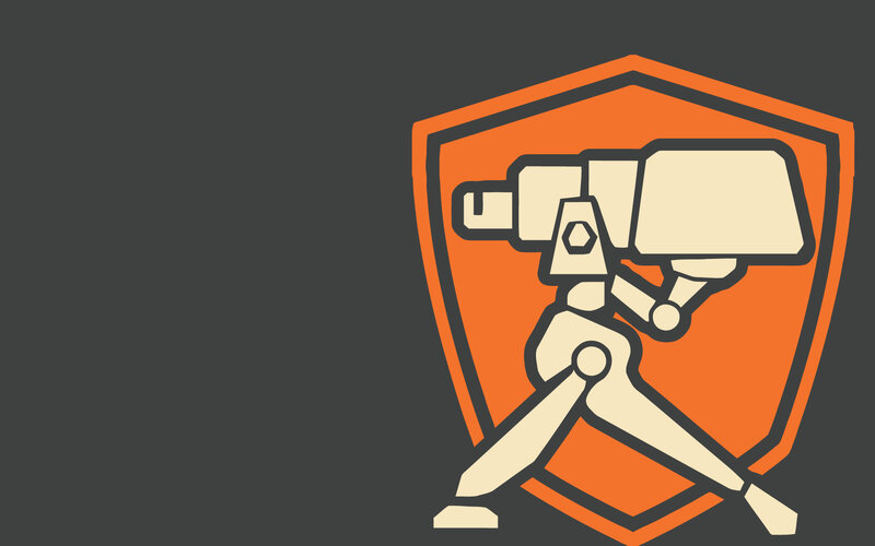 robot holding camera shield