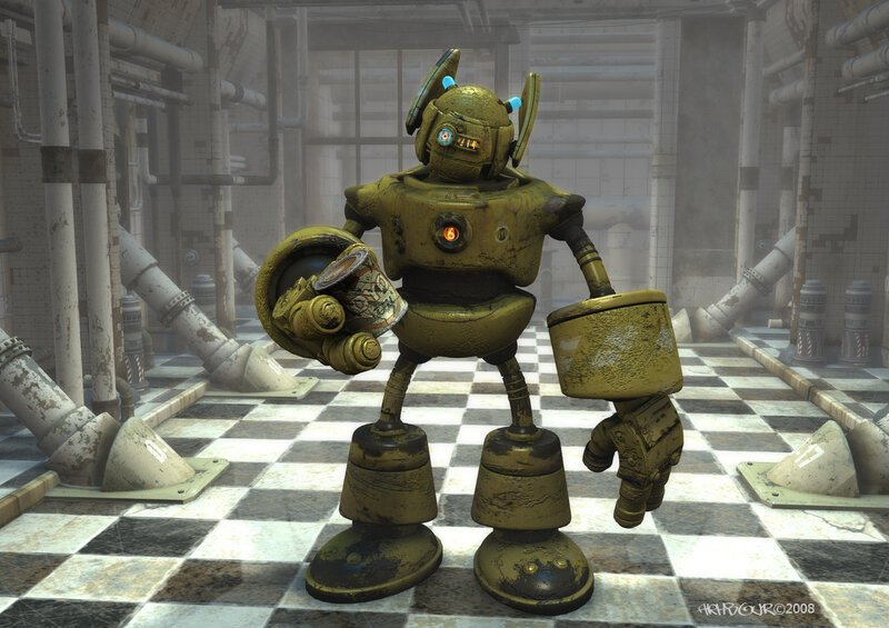 Robot Holding Cans