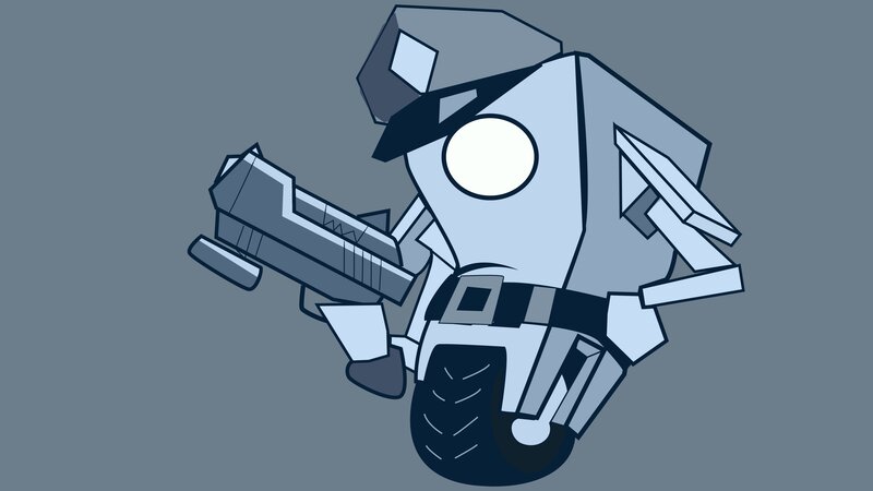 Robot Holding Gun