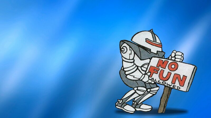 Robot Holding Sign