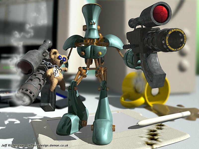 Robot Holding Teddy Bear