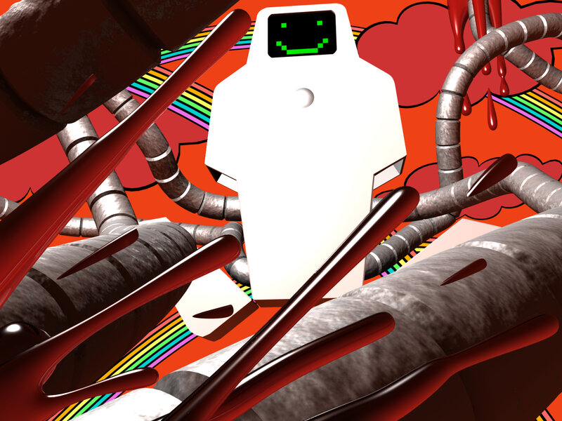 robot in a biomechanical environment