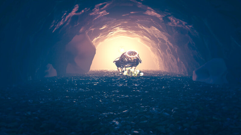 Robot in a Cave — Blue