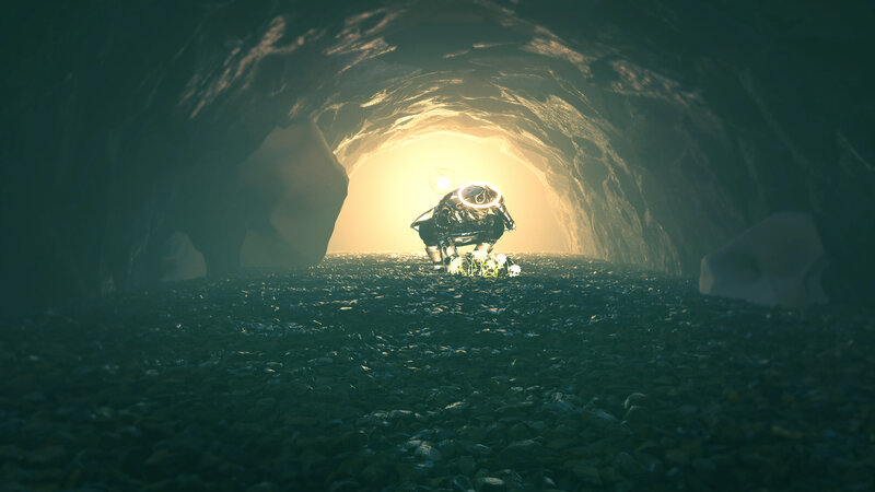 Robot in a Cave — Green