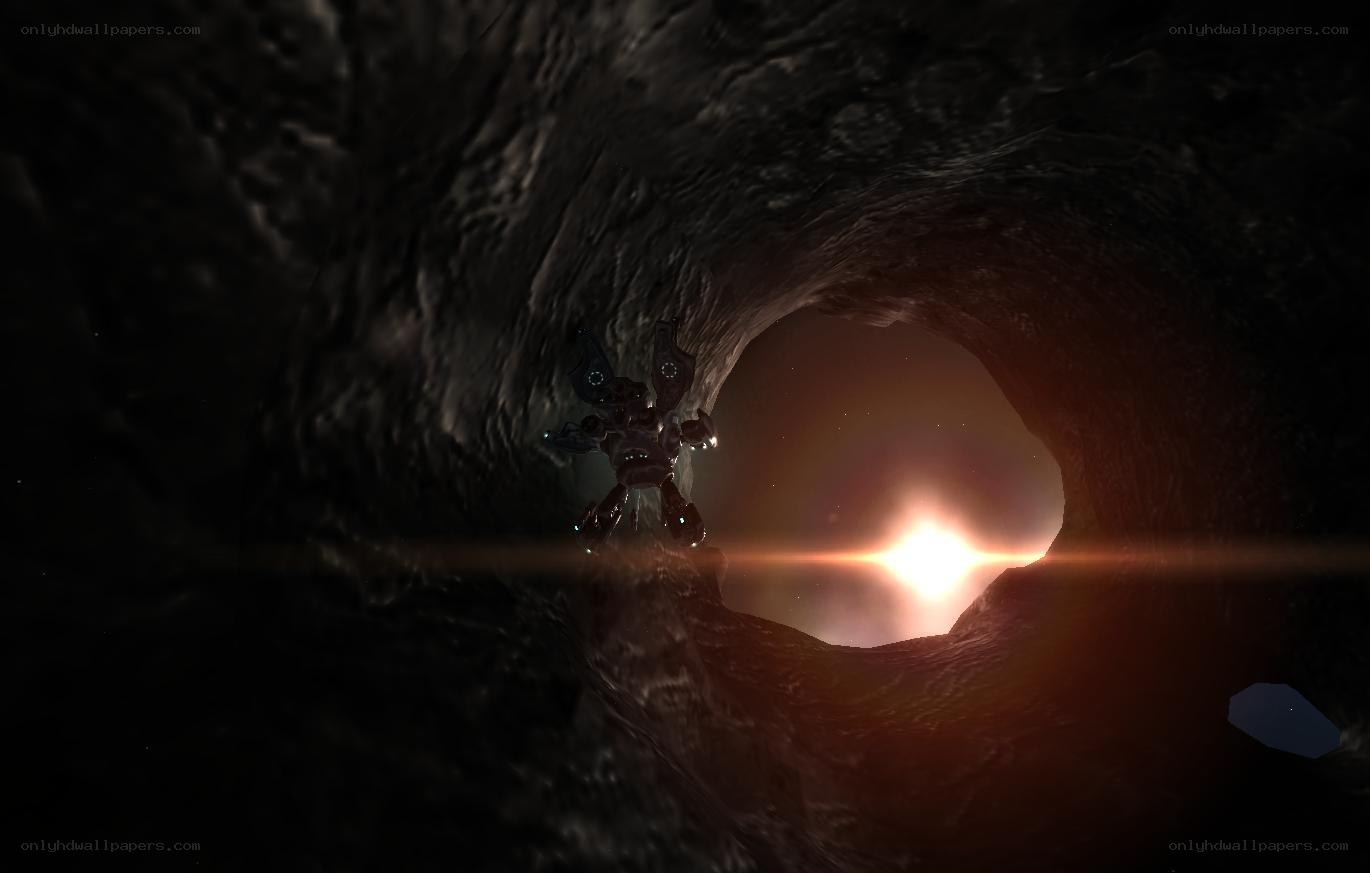 Robot in a dark tunnel