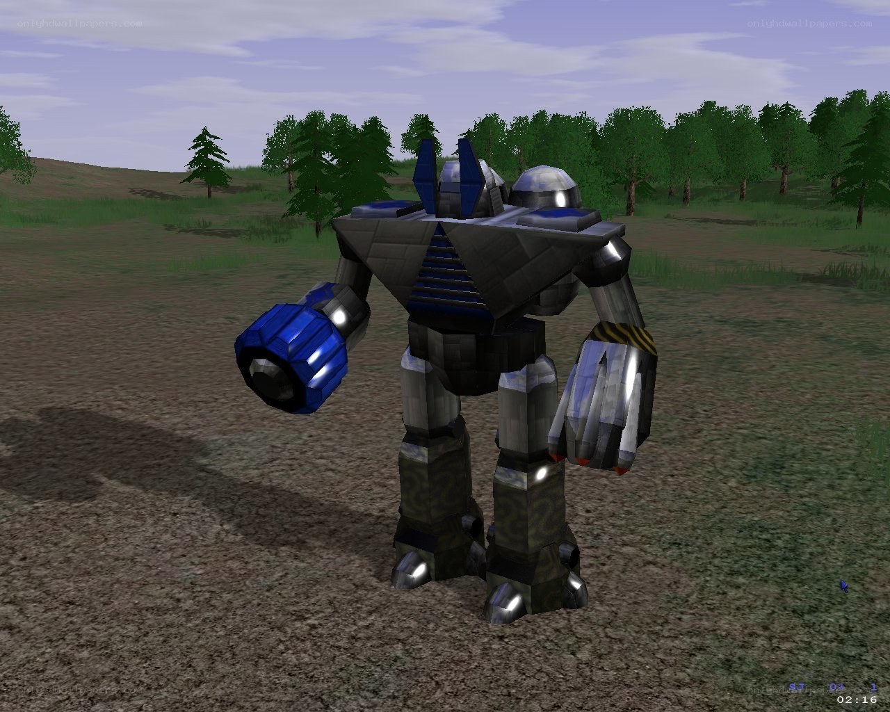 robot in a field