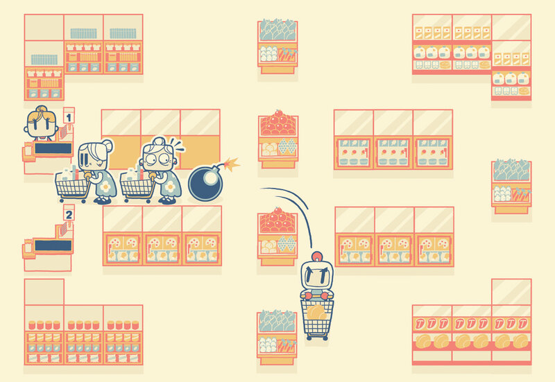 Robot in a grocery store