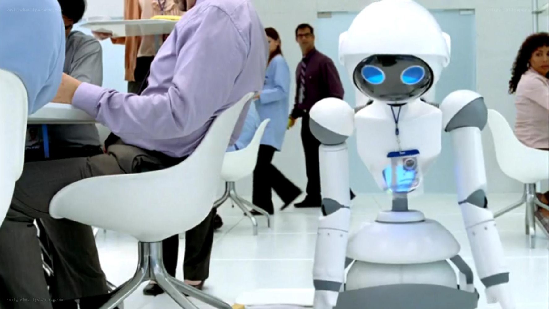 Robot in a modern office