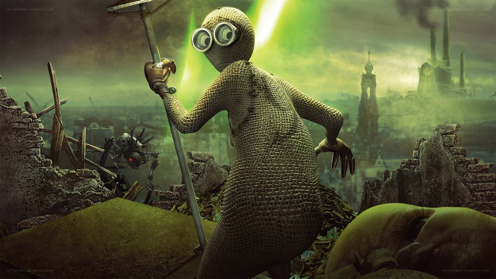 Robot in a post-apocalyptic world
