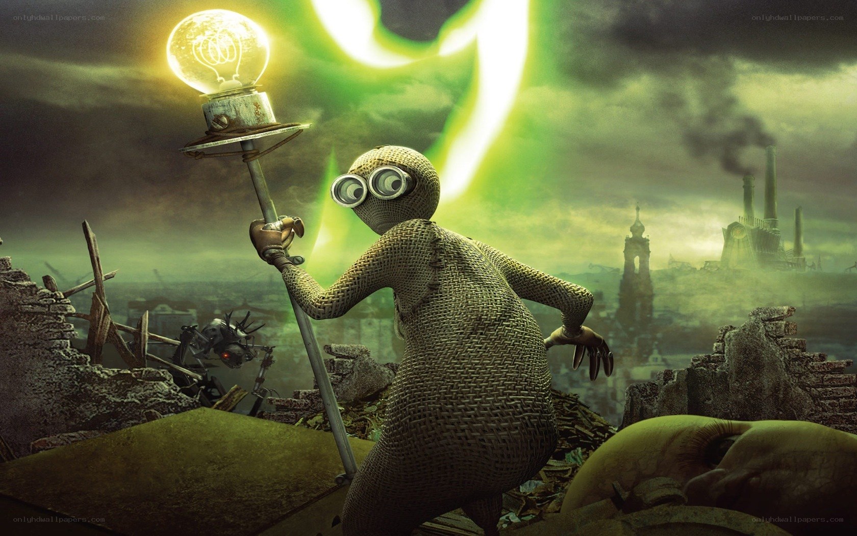 robot in a post-apocalyptic world