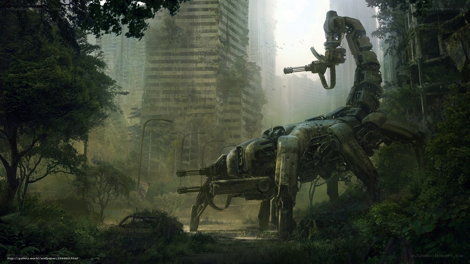Robot in a Ruined City