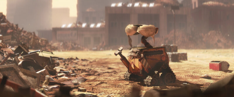 robot in a wasteland