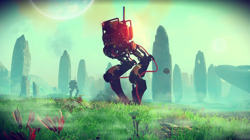 Robot in Alien Landscape — Green
