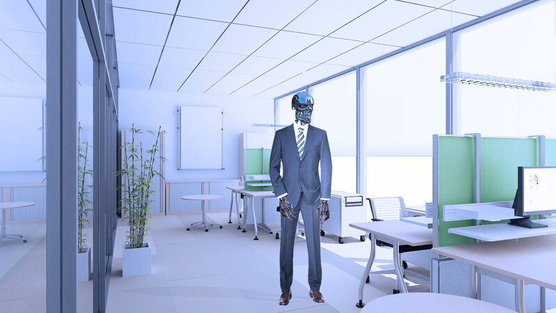 Robot in an office