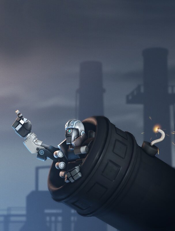 Robot in Cannon