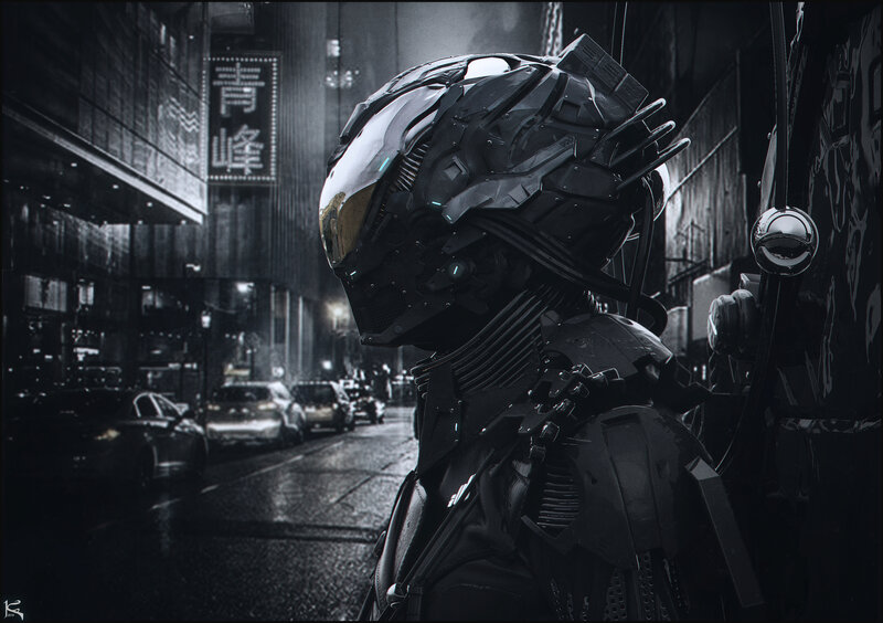Robot in City Street