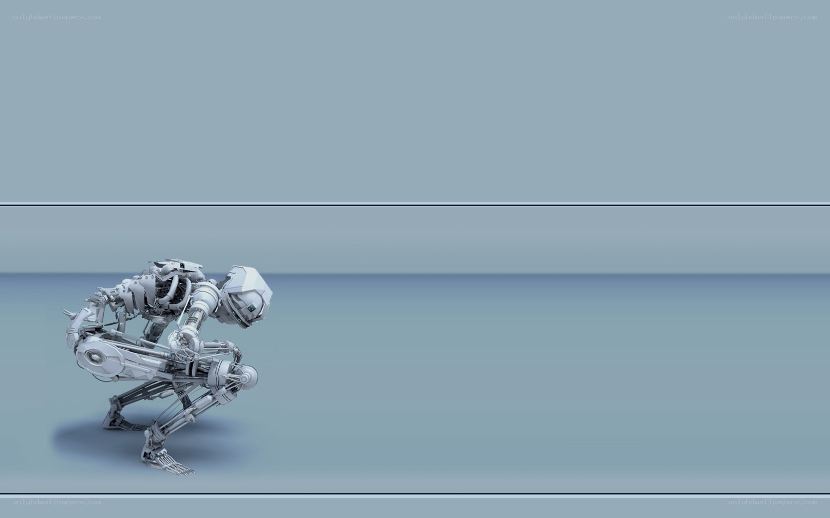 robot in crouched position