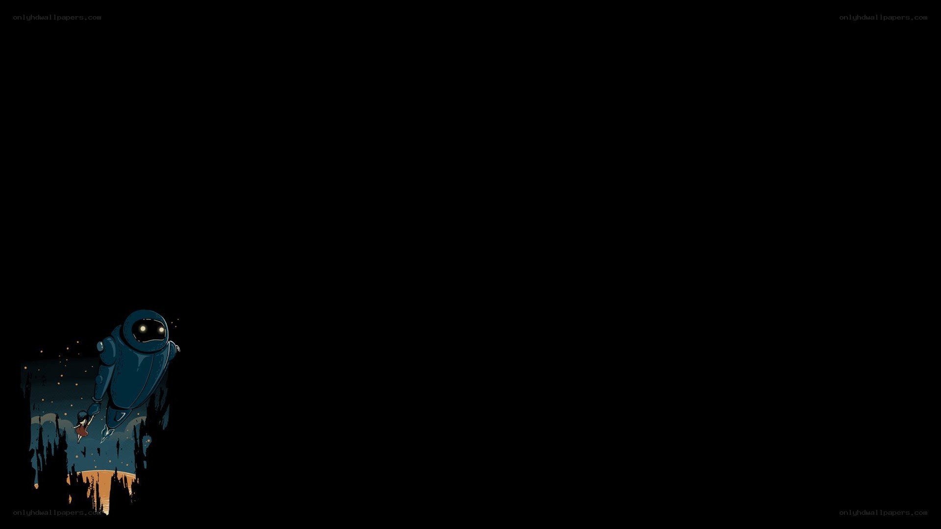 robot in dark landscape