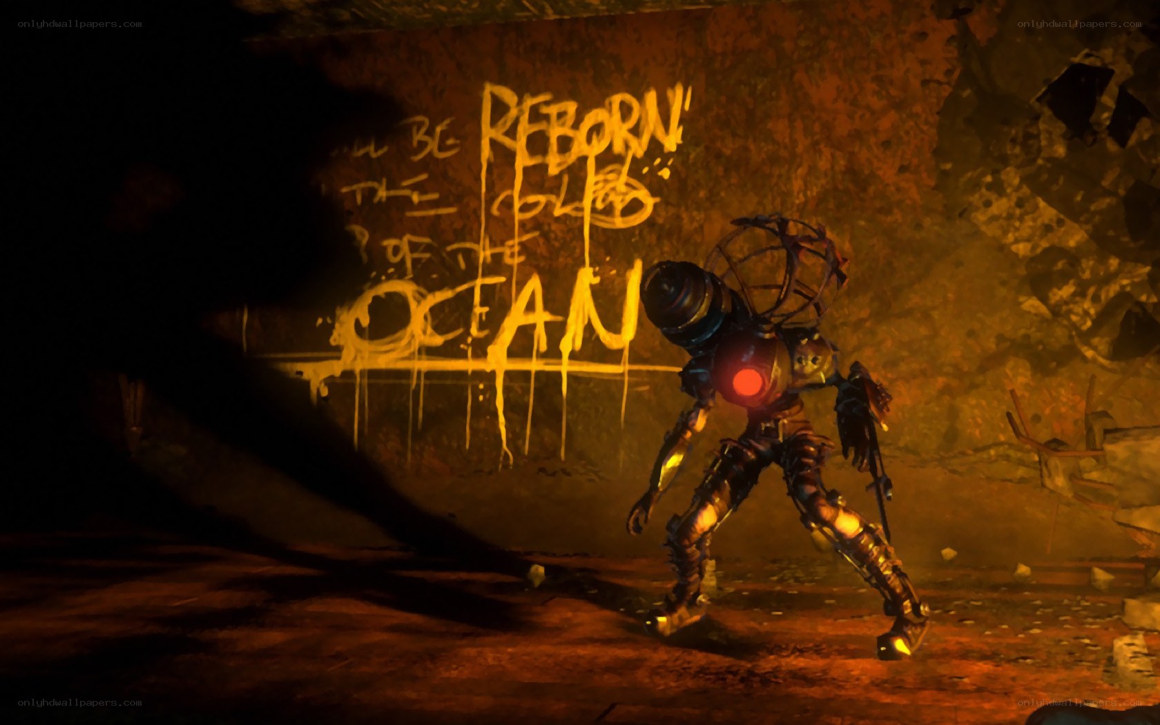 robot in dark tunnel