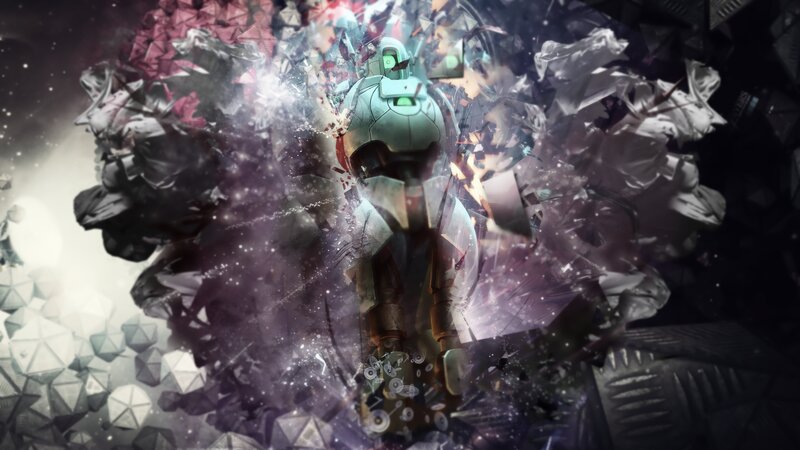 Robot in Explosion — Gray