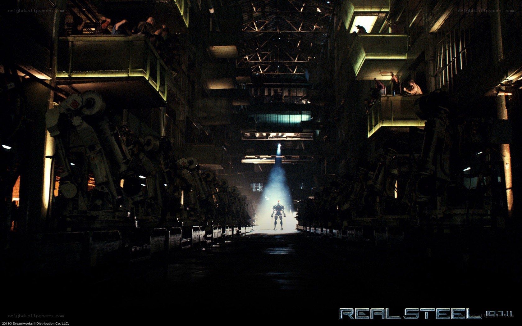 Robot in factory hall