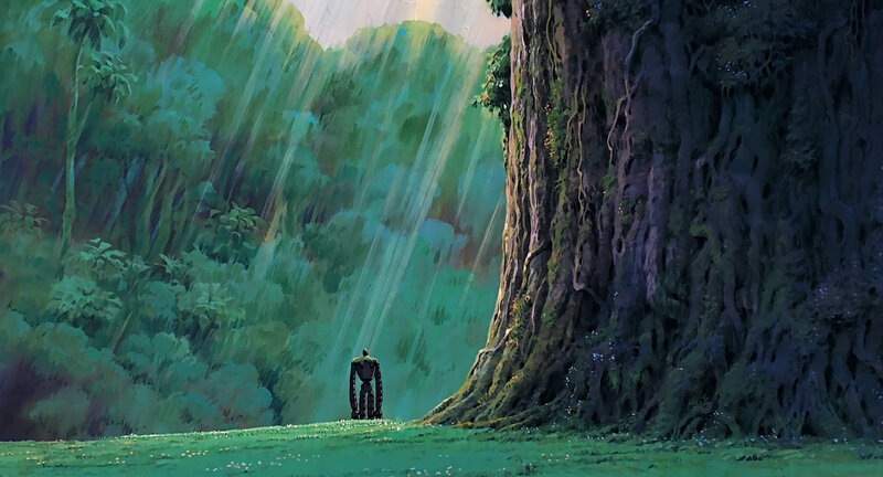 Robot in Forest — Green, Serene